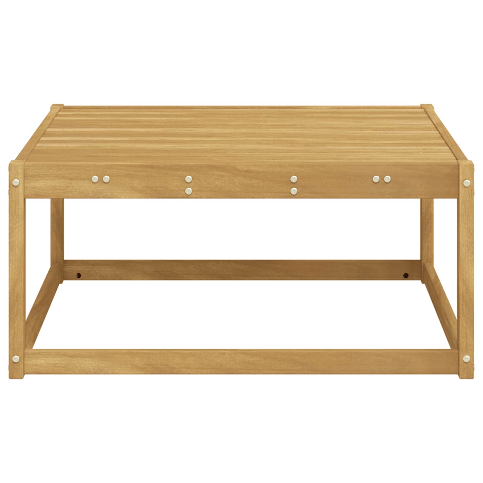 Udendørs puf Massivt Akacietræ Hvid 79 x 79 x 37 cm
