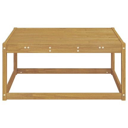 Udendørs puf Massivt Akacietræ Hvid 79 x 79 x 37 cm