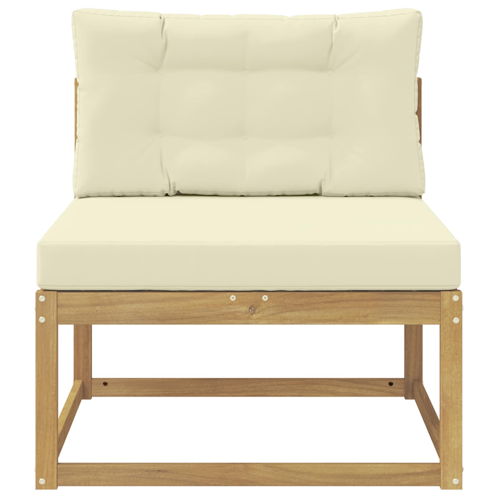 Udendørs Mellem Sofa Polyester Hvid