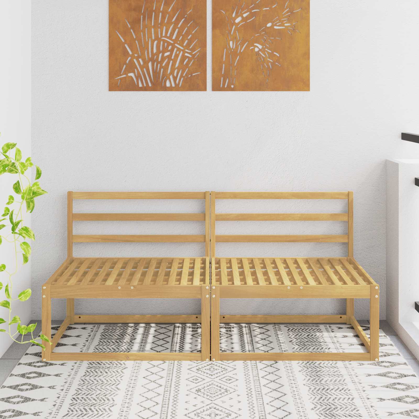 Udendørs Mellem Sofa Hvid 158 x 83 x 73 cm