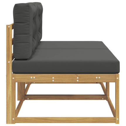 2 Stk Udendørs Mellem Sofa Polyester Hvid