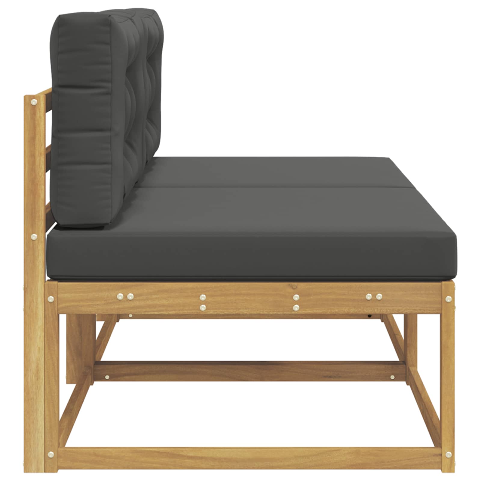 2 Stk Udendørs Mellem Sofa Polyester Hvid