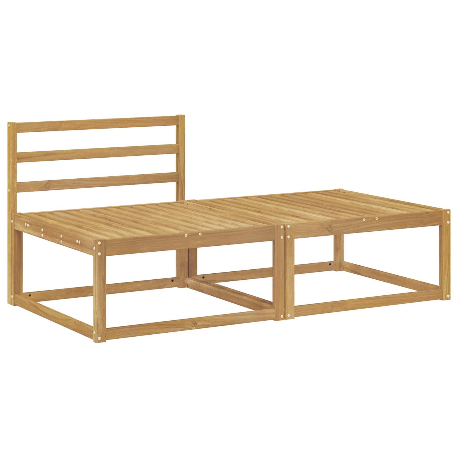 2 Stk Udendørs puf Polyester Hvid