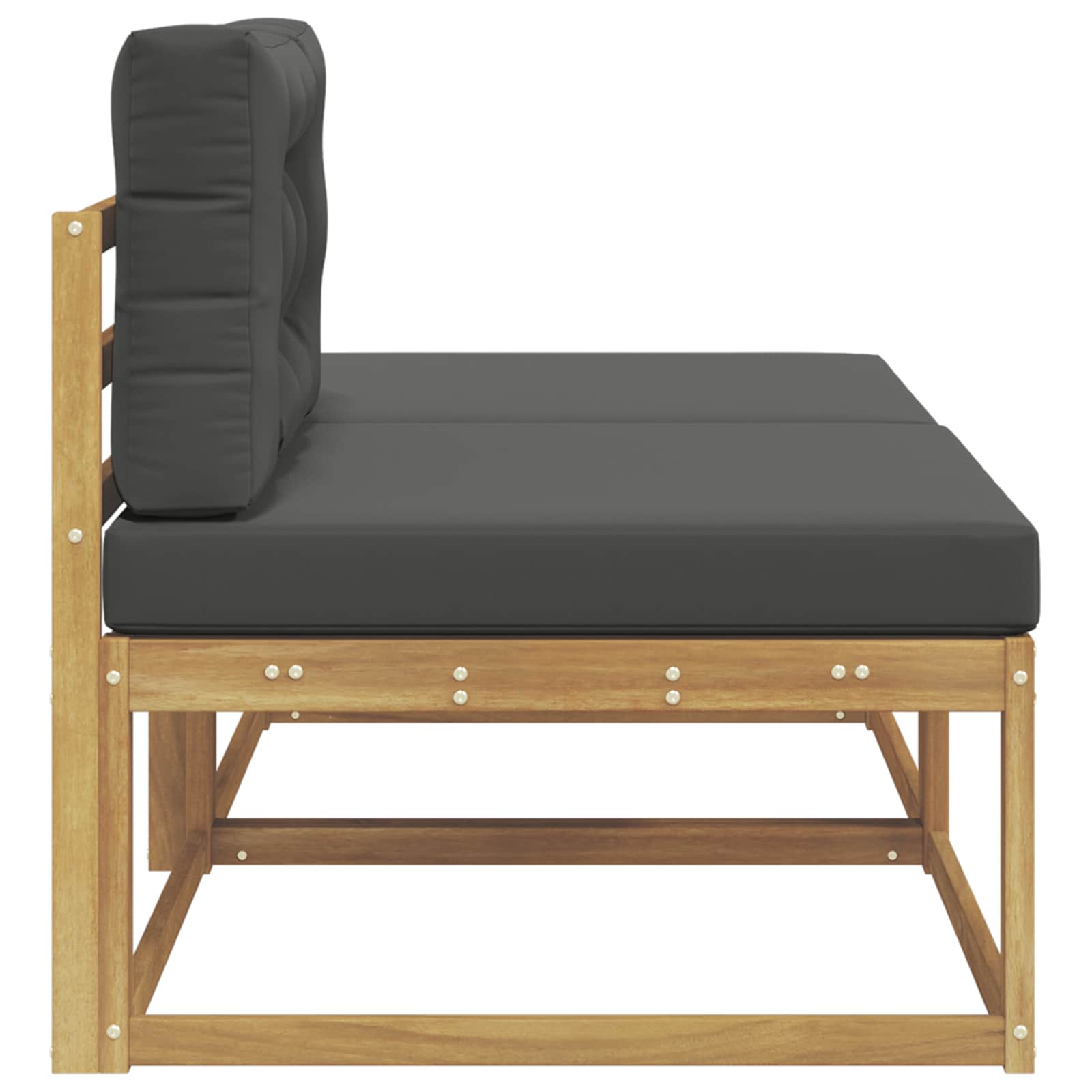 2 Stk Udendørs puf Polyester Hvid