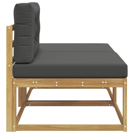 2 Stk Udendørs puf Polyester Hvid