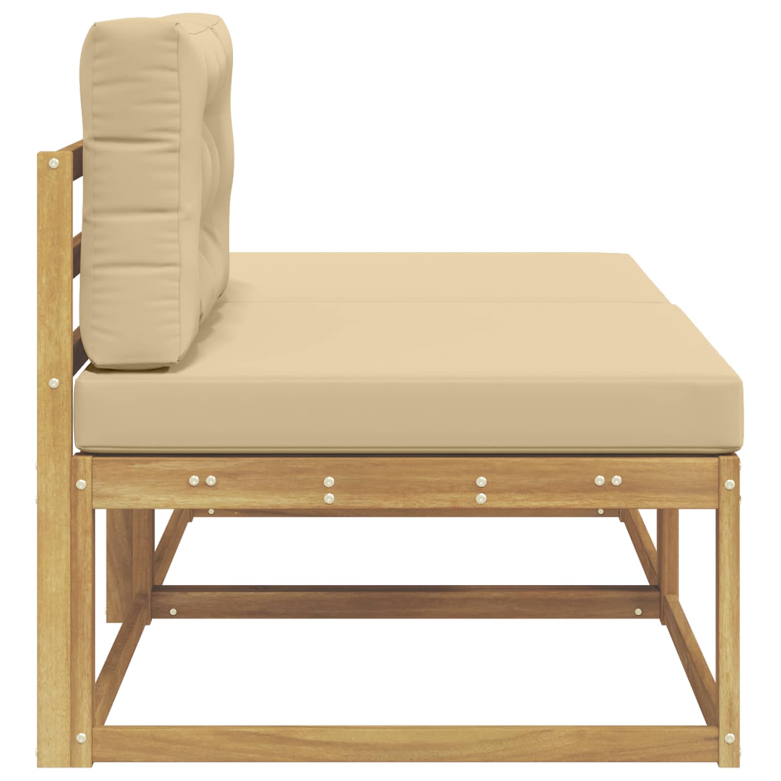 2 Stk Udendørs puf Polyester Hvid