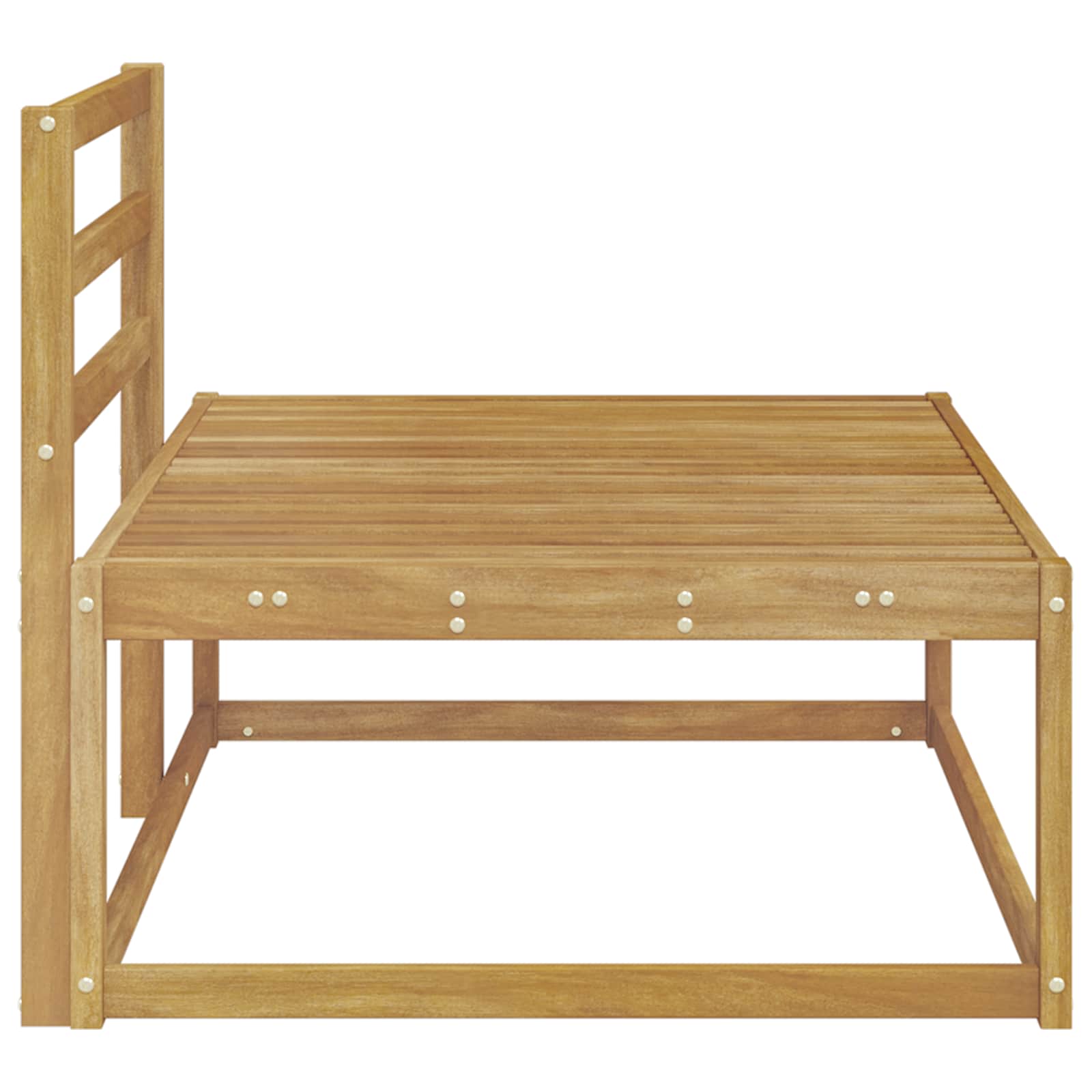 Udendørs Modulsofa Hvid 115 x 83 x 73 cm Massivt Akacietræ
