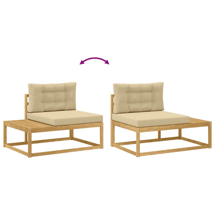 Udendørs Modulsofa med pude Hvid 115 x 83 x 73 cm Polyester