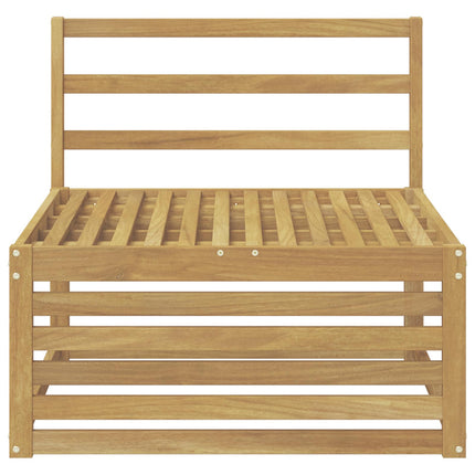 Udendørs Mellem Sofa Massivt Akacietræ Hvid 83 x 79 x 73 cm