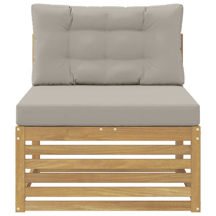 Udendørs Mellem Sofa Massivt Akacietræ Hvid