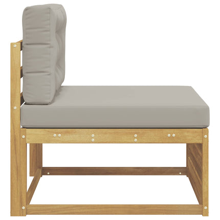 Udendørs Mellem Sofa Massivt Akacietræ Hvid
