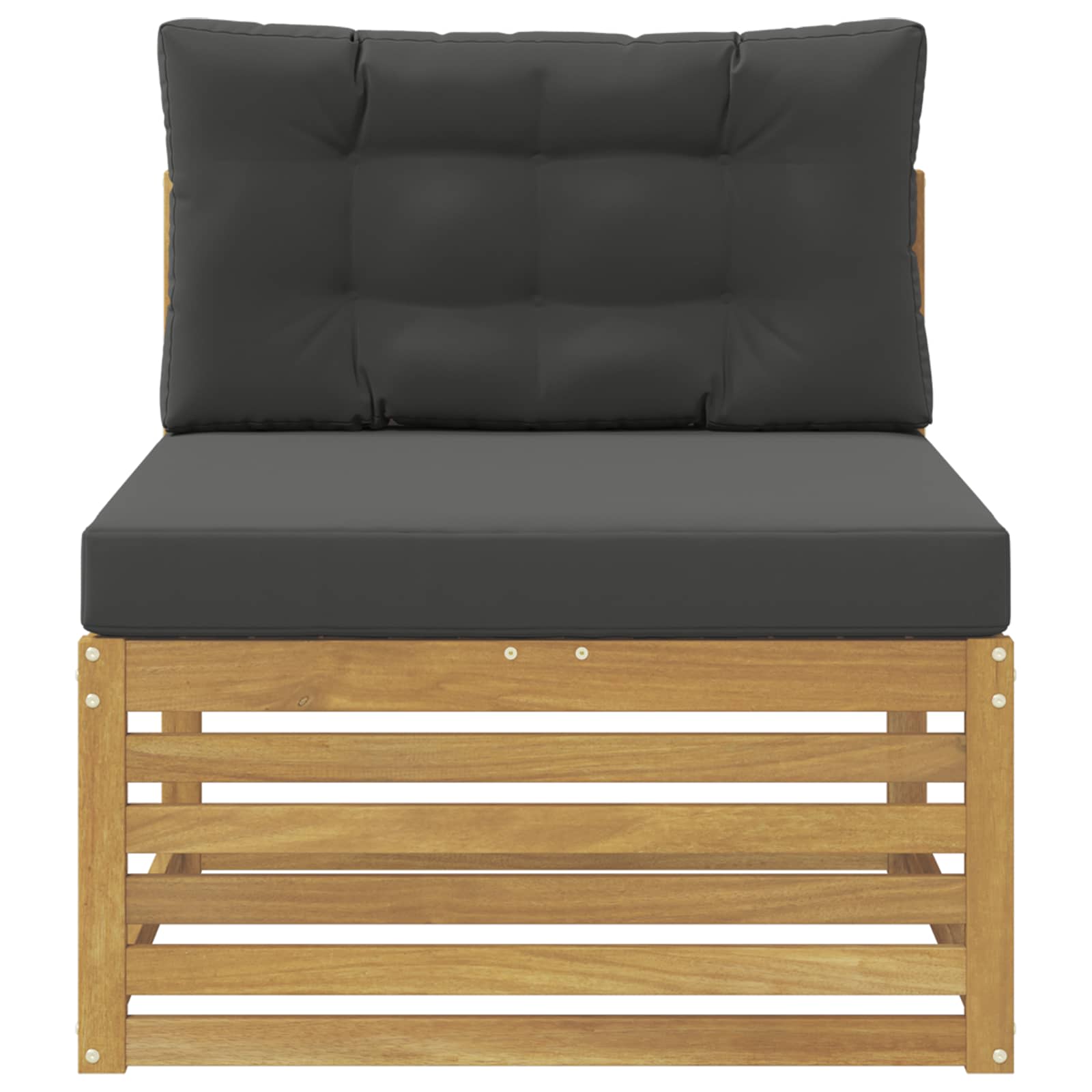 Udendørs Mellem Sofa Massivt Akacietræ Hvid