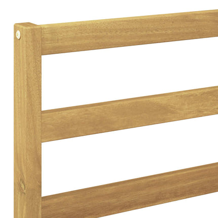 Udendørs end sofa Hvid 115 x 83 x 73 cm Massivt Akacietræ