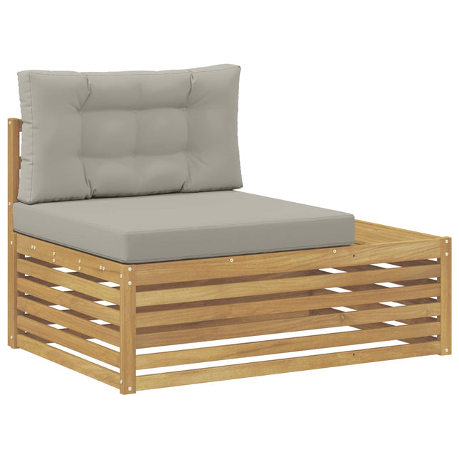 Udendørs Modulsofa Hvid 115 x 83 x 73 cm Massivt Akacietræ