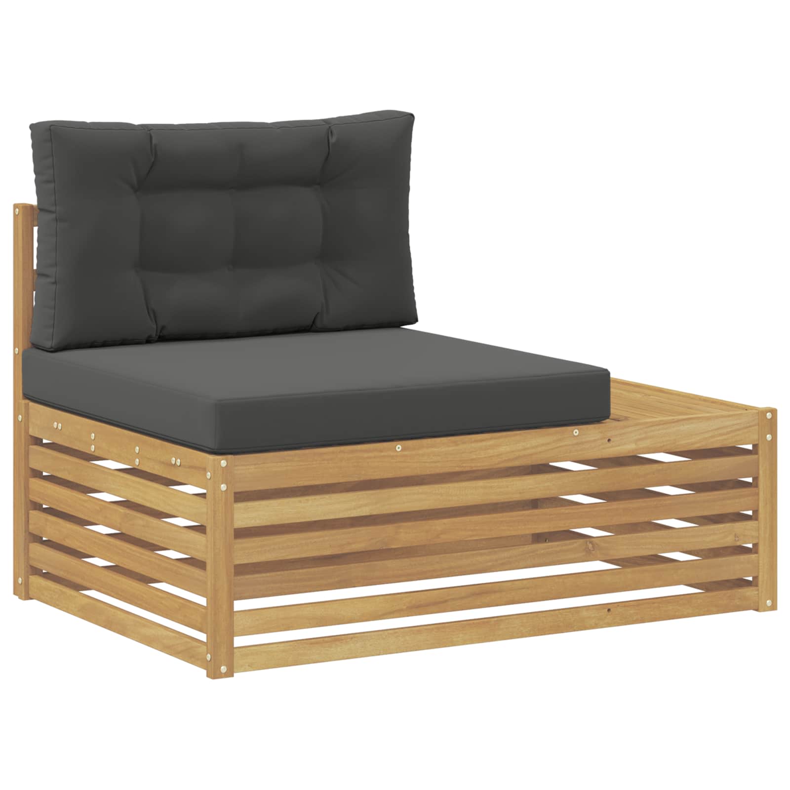 Udendørs Modulsofa Hvid 115 x 83 x 73 cm Massivt Akacietræ