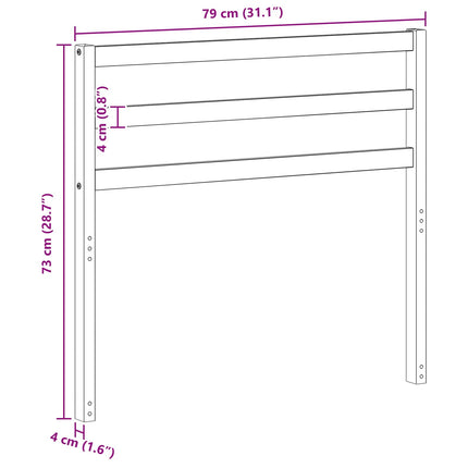 Rygstøtte Modul Hvid 79 x 4 x 73 cm Massivt Akacietræ