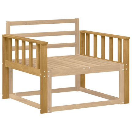 Armlæn Modul 2 stk. Hvid 80 x 6 x 61 cm Massivt Akacietræ
