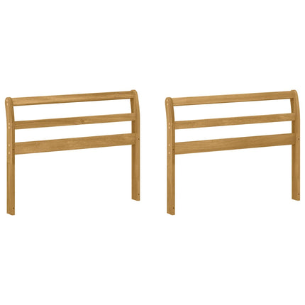 Armlænsmodul 2 pcs Hvid 78,5 x 8,5 x 60 cm Massivt Akacietræ