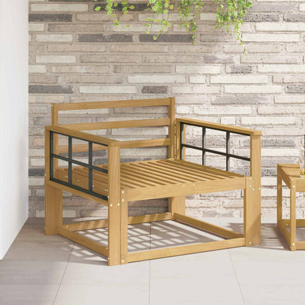 Armlænsmodul 2 pcs Hvid 80 x 6 x 61 cm Massivt Akacietræ