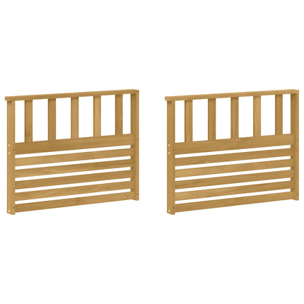 Armlænsmodul 2 pcs Hvid 80 x 6 x 61 cm Massivt Akacietræ