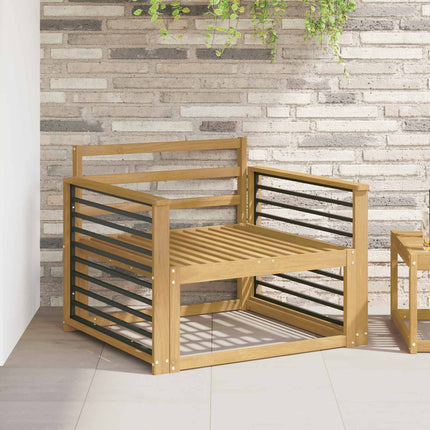 Armlænsmodul 2 pcs Hvid 80 x 6 x 61 cm Massivt Akacietræ