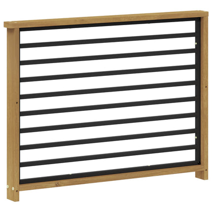 Armlænsmodul 2 stk. Hvid 80 x 6 x 61 cm Massivt Akacietræ
