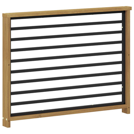 Armlænsmodul 2 pcs Hvid 80 x 6 x 61 cm Massivt Akacietræ
