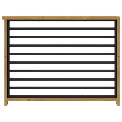 Armlænsmodul 2 pcs Hvid 80 x 6 x 61 cm Massivt Akacietræ