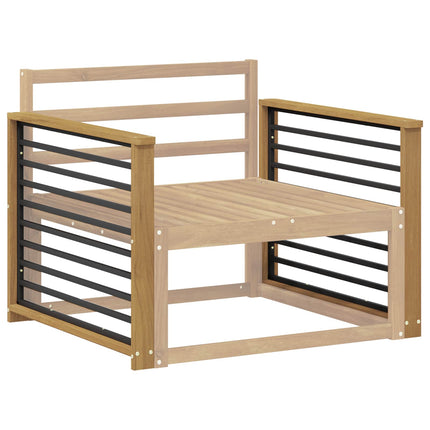 Armlænsmodul 2 pcs Hvid 80 x 6 x 61 cm Massivt Akacietræ
