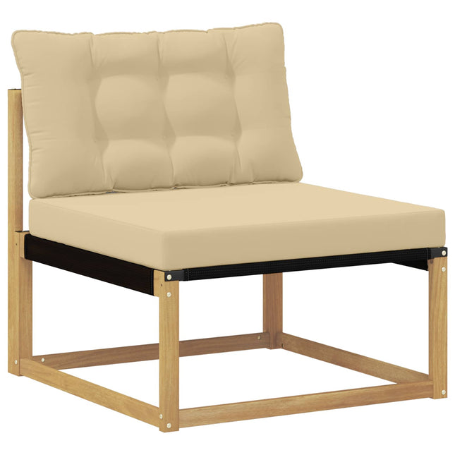 Udendørs Mellem Sofa med pude Hvid 79 x 83 x 73 cm stål