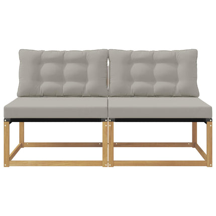 Udendørs Mellem Sofa Massivt Akacietræ Hvid