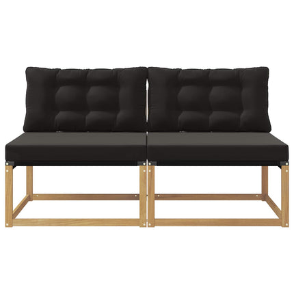 Udendørs Mellem Sofa Massivt Akacietræ Hvid