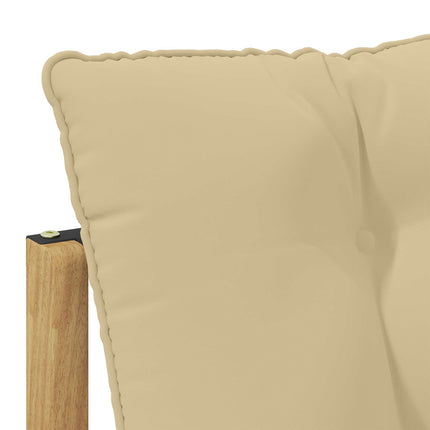 Udendørs Mellem Sofa Massivt Akacietræ Hvid