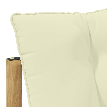 Udendørs Mellem Sofa Massivt Akacietræ Hvid
