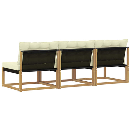 Udendørs Mellem Sofa Massivt Akacietræ Hvid