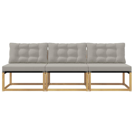 Udendørs Mellem Sofa Massivt Akacietræ Hvid