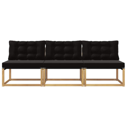 Udendørs Mellem Sofa Massivt Akacietræ Hvid