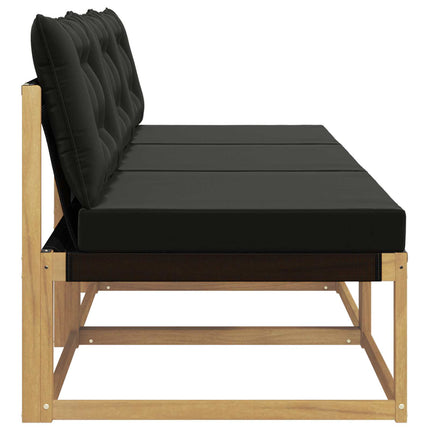 Udendørs Mellem Sofa Massivt Akacietræ Hvid