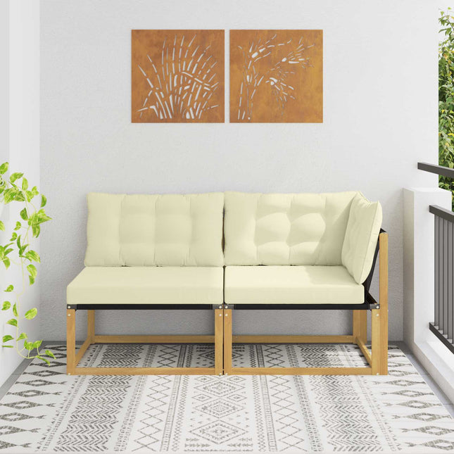 Sektionel sofa enheder med pude Hvid 162,5 x 83 x 73 cm