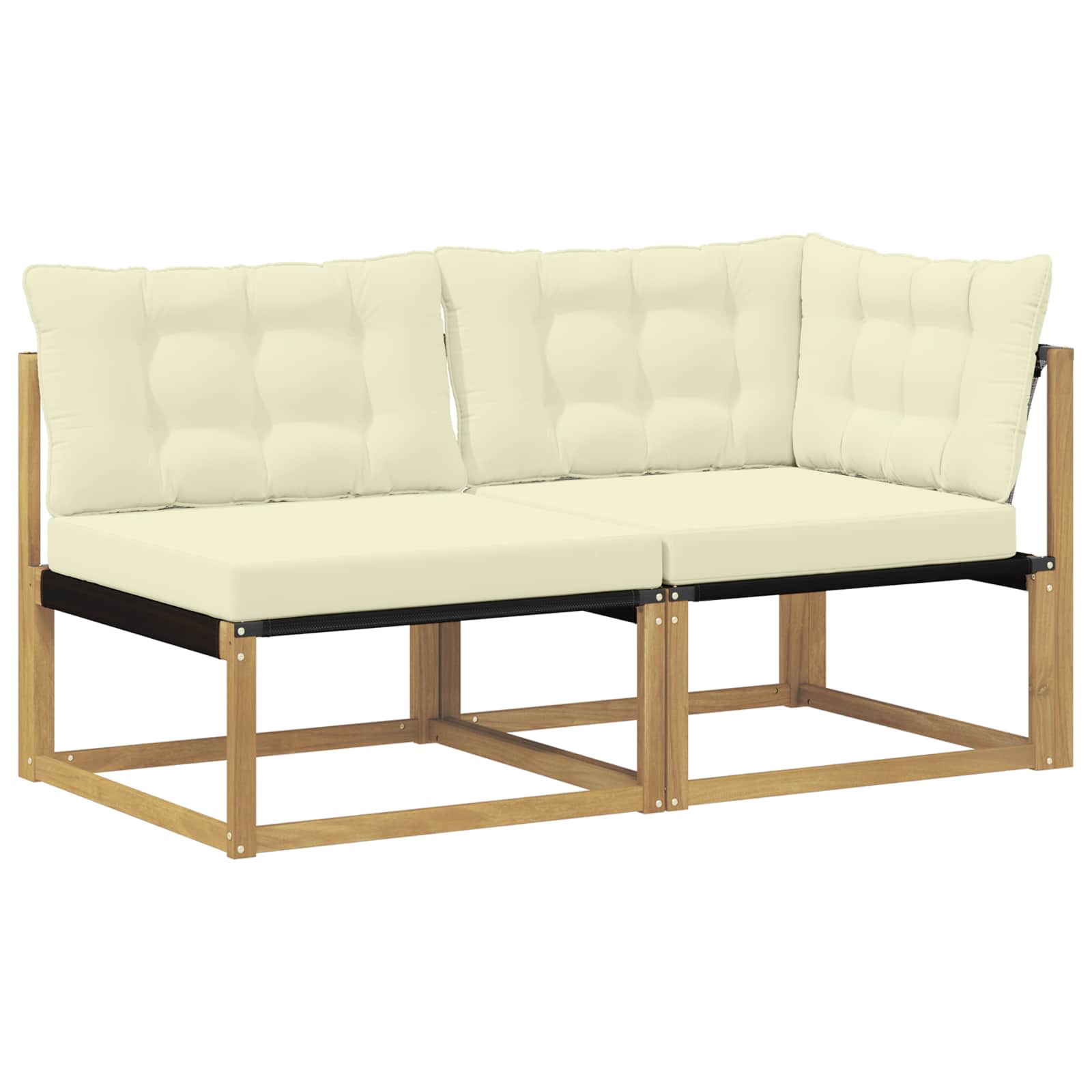 Sektionel sofa enheder med pude Hvid 162,5 x 83 x 73 cm
