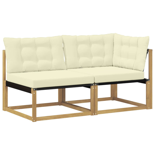 Sektionel sofa enheder med pude Hvid 162,5 x 83 x 73 cm