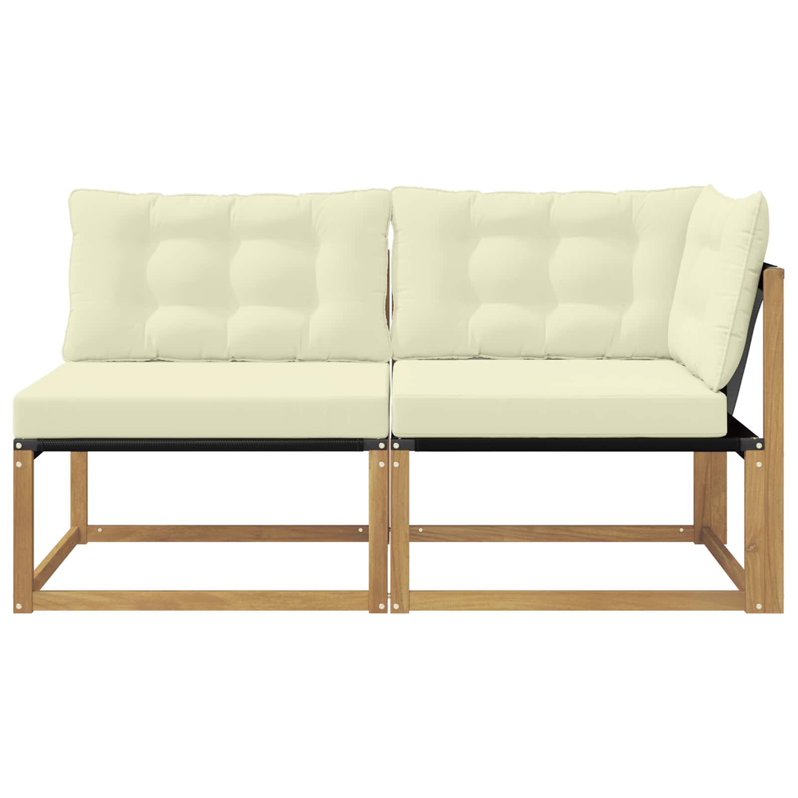 Sektionel sofa enheder med pude Hvid 162,5 x 83 x 73 cm