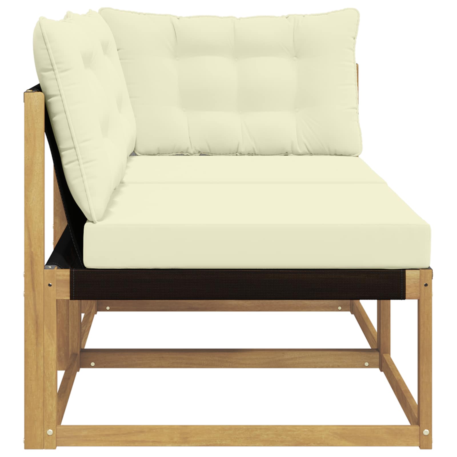 Sektionel sofa enheder med pude Hvid 162,5 x 83 x 73 cm