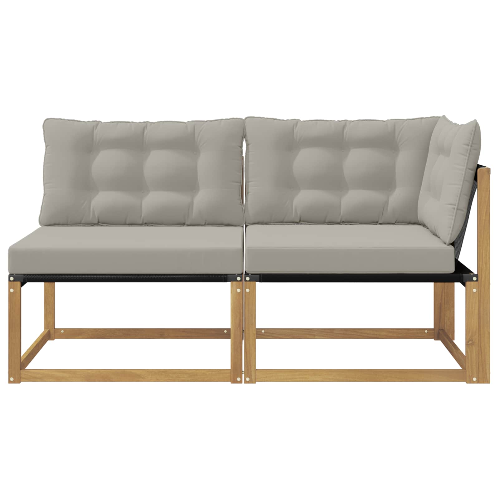 Sektionel sofa enheder med pude Hvid 162,5 x 83 x 73 cm