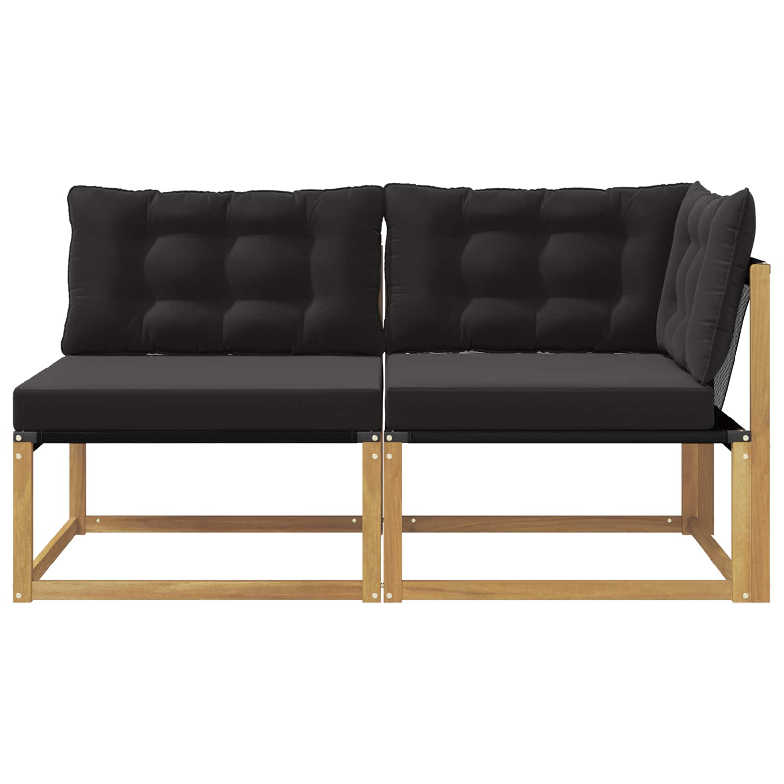 Sektionel sofa enheder med pude Hvid 162,5 x 83 x 73 cm