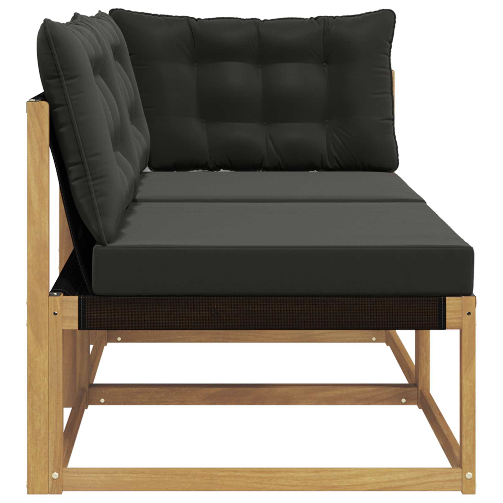 Sektionel sofa enheder med pude Hvid 162,5 x 83 x 73 cm