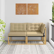 Sektionel sofa enheder med pude Hvid 162,5 x 83 x 73 cm