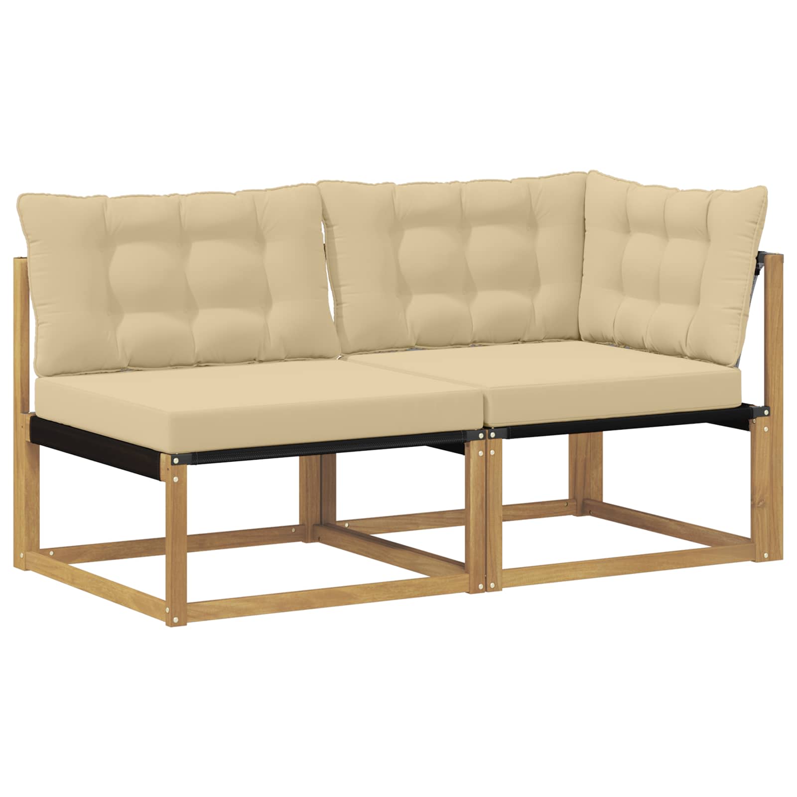 Sektionel sofa enheder med pude Hvid 162,5 x 83 x 73 cm