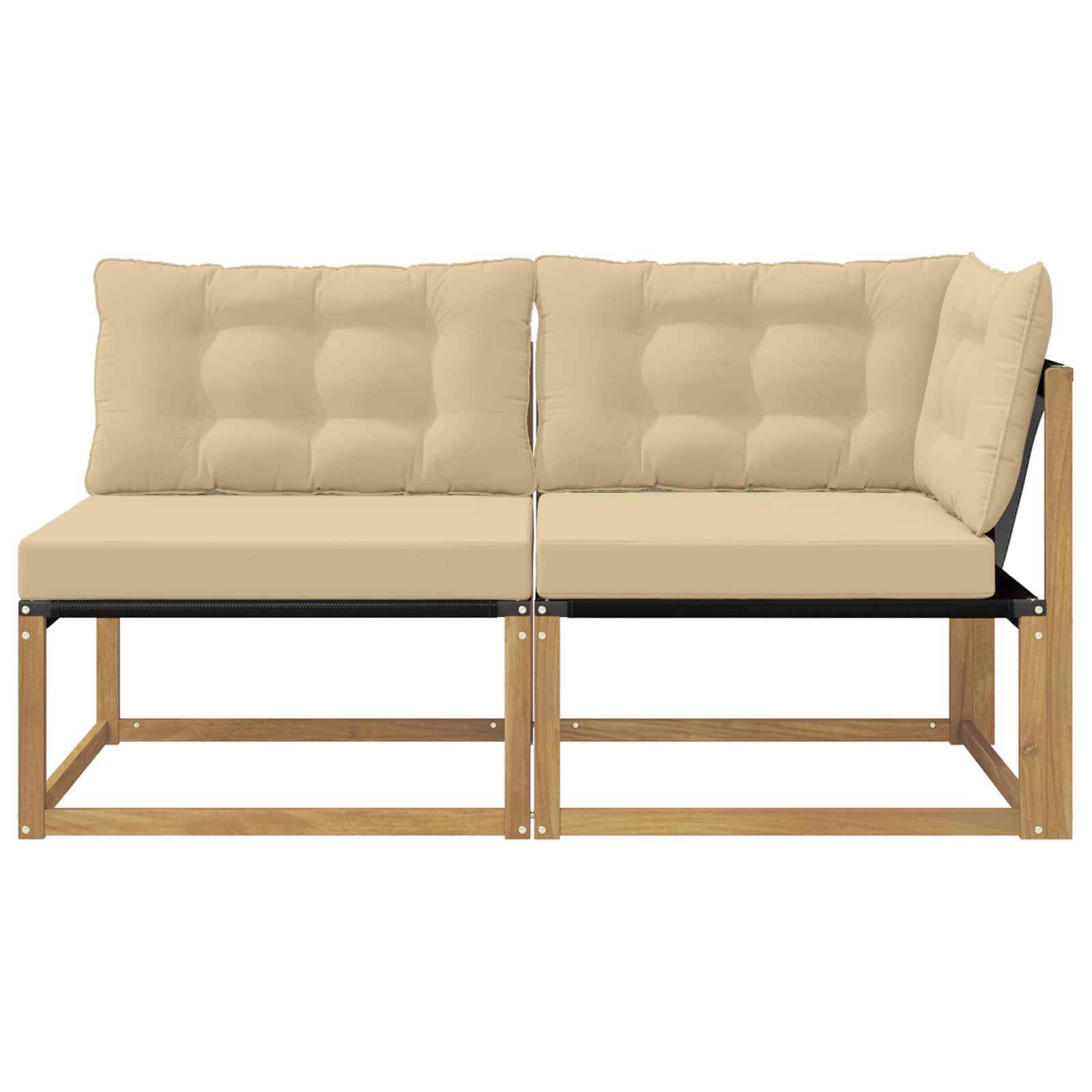 Sektionel sofa enheder med pude Hvid 162,5 x 83 x 73 cm