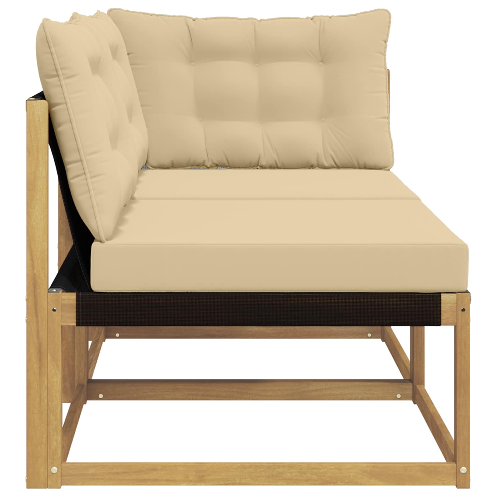 Sektionel sofa enheder med pude Hvid 162,5 x 83 x 73 cm